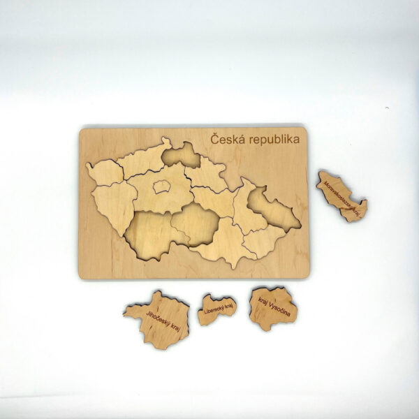Fotografie slepá mapa ČR kraje 2